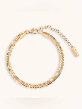 Nür Gold Herringbone Chain Bracelet